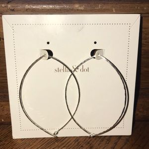 Hammered wired Large Hoop Earrings